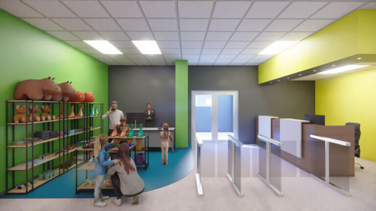 Additional rendering of the new gift shop